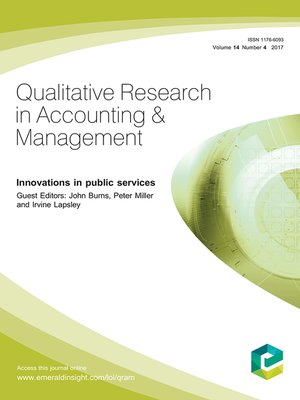 cover image of Qualitative Research in Accounting & Management, Volume 14, Number 4